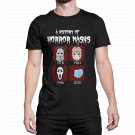 A History of Horror Masks Halloween For Men T-Shirt S,M,L,XL,2XL