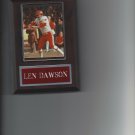 LEN DAWSON PLAQUE KANSAS CITY CHIEFS KC FOOTBALL NFL