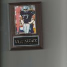 LYLE ALZADO PLAQUE OAKLAND RAIDERS LA FOOTBALL NFL