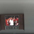 MICHAEL IRVIN & JIMMY JOHNSON PLAQUE UNIVERSITY OF MIAMI FOOTBALL NCAA