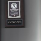 NEW YORK YANKEES WORLD SERIES BANNER PLAQUE CHAMPIONS CHAMPS NY BASEBALL MLB