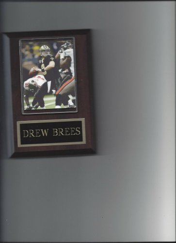 DREW BREES PLAQUE NEW ORLEANS SAINTS FOOTBALL NFL GAME ACTION
