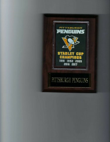 PITTSBURGH PENGUINS STANLEY CUP BANNER PLAQUE CHAMPS CHAMPIONS HOCKEY NHL