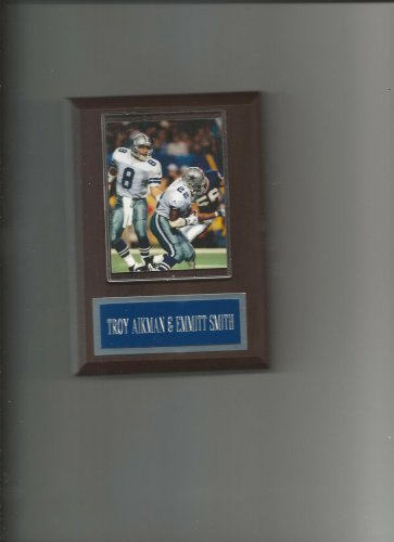 TROY AIKMAN & EMMITT SMITH PLAQUE DALLAS COWBOYS FOOTBALL NFL