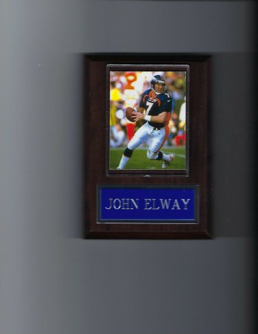 JOHN ELWAY PLAQUE DENVER BRONCOS FOOTBALL NFL ACTION
