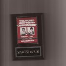 BOOM BOOM MANCINI vs KIM BOXING POSTER PLAQUE WBA WORLD LIGHTWEIGHT CHAMPIONSHIP