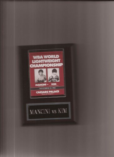 BOOM BOOM MANCINI vs KIM BOXING POSTER PLAQUE WBA WORLD LIGHTWEIGHT CHAMPIONSHIP