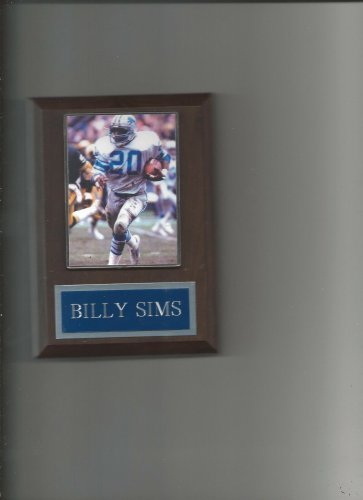 BILLY SIMS PLAQUE DETROIT LIONS FOOTBALL NFL
