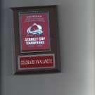 COLORADO AVALANCHE STANLEY CUP BANNER PLAQUE CHAMPS CHAMPIONS HOCKEY NHL