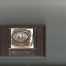 WASHINGTON REDSKINS RING PLAQUE 1982 SBXVII CHAMPS SUPER BOWL FOOTBALL NFL