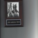 THE LONE RANGER & TONTO PLAQUE MOVIES TV WESTERN SERIES b/w