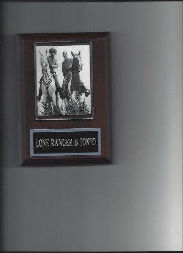 THE LONE RANGER & TONTO PLAQUE MOVIES TV WESTERN SERIES b/w