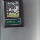 JASON PETERS PLAQUE PHILADELPHIA EAGLES FOOTBALL NFL