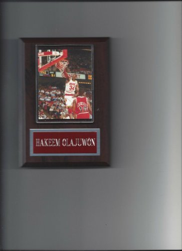 HAKEEM OLAJUWON PLAQUE HOUSTON ROCKETS BASKETBALL NBA GAME ACTION