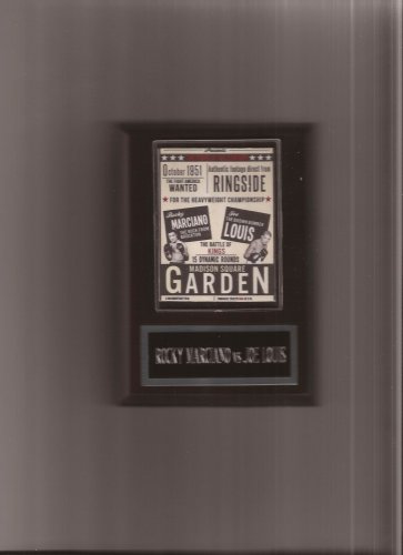 ROCKY MARCIANO vs JOE LOUIS BOXING POSTER PLAQUE