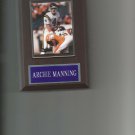 ARCHIE MANNING PLAQUE MINNESOTA VIKINGS FOOTBALL NFL