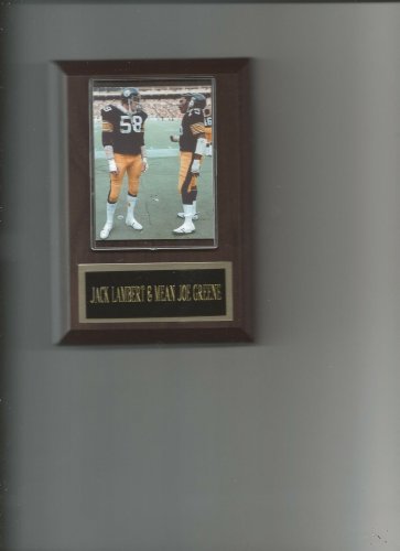 JACK LAMBERT & MEAN JOE GREENE PLAQUE PITTSBURGH STEELERS FOOTBALL NFL