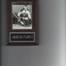 JACQUES PLANTE PLAQUE MONTREAL CANADIENS HOCKEY NHL