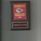 KANSAS CITY CHIEFS SB BANNER PLAQUE SUPER BOWL CHAMPS CHAMPIONS FOOTBALL NFL KC