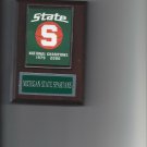 MICHIGAN STATE SPARTANS NATIONAL CHAMPS PLAQUE CHAMPIONS BANNER BASKETBALL NCAA