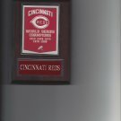 CINCINNATI REDS WORLD SERIES BANNER PLAQUE CHAMPIONS CHAMPS BASEBALL MLB