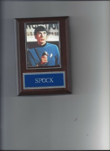 SPOCK STAR TREK PLAQUE LEONARD NIMOY MOVIES USS ENTERPRISE