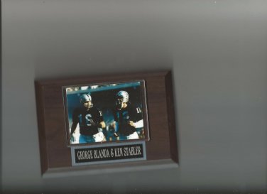 GEORGE BLANDA & KEN STABLER PLAQUE OAKLAND RAIDERS LA FOOTBALL NFL