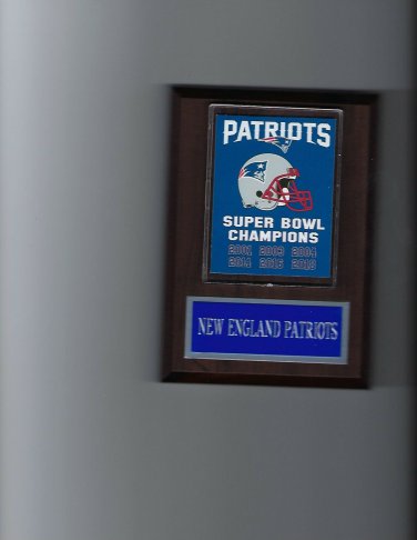 NEW ENGLAND PATRIOTS SB BANNER PLAQUE SUPER BOWL CHAMPIONS CHAMPS FOOTBALL NFL