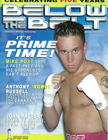 MIKE POST BELOW THE BELT MAGAZINE NO LABEL BOXING 2004