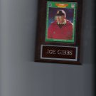 JOE GIBBS PLAQUE WASHINGTON REDSKINS FOOTBALL NFL