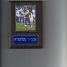STEFON DIGGS PLAQUE MINNESOTA VIKINGS FOOTBALL NFL