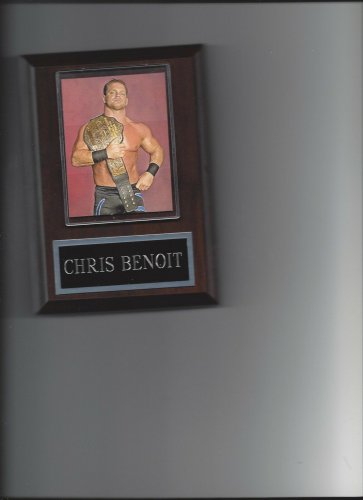 CHRIS BENOIT PLAQUE WITH BELT WRESTLING NWA WWF WCW WWE