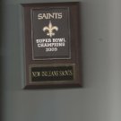 NEW ORLEANS SAINTS SB BANNER PLAQUE SUPER BOWL CHAMPS CHAMPIONS FOOTBALL NFL