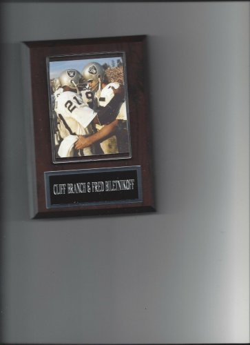 CLIFF BRANCH & FRED BILETNIKOFF PLAQUE OAKLAND RAIDERS FOOTBALL NFL