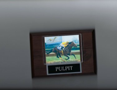 PULPIT PLAQUE HORSE RACING TURF