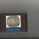 DENVER BRONCOS RING PLAQUE SBXXIII CHAMPS FOOTBALL NFL 1998