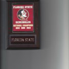 FLORIDA STATE SEMINOLES NATIONAL CHAMPS PLAQUE CHAMPIONS BANNER FOOTBALL NCAA