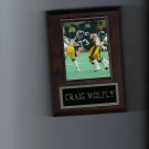 CRAIG WOLFLY PLAQUE PITTSBURGH STEELERS FOOTBALL NFL