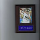 JARED GOFF PLAQUE LOS ANGELES RAMS LA FOOTBALL NFL