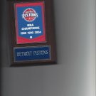 DETROIT PISTONS CHAMPS BANNER PLAQUE BASKETBALL NBA CHAMPIONS