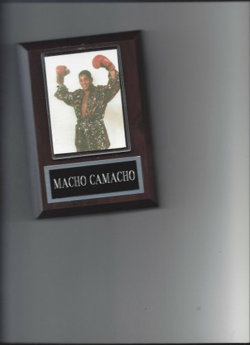 MACHO CAMACHO BOXING PLAQUE CHAMPION DECEASED