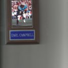EARL CAMPBELL PLAQUE HOUSTON OILERS FOOTBALL NFL