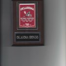 OKLAHOMA SOONERS NATIONAL CHAMPS PLAQUE CHAMPIONS BANNER FOOTBALL NCAA