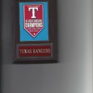 TEXAS RANGERS WORLD SERIES BANNER PLAQUE CHAMPIONS CHAMPS BASEBALL MLB WS