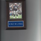 VINCE WILFORK PLAQUE NEW ENGLAND PATRIOTS FOOTBALL NFL