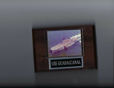 USS GUADALCANAL PLAQUE NAVY LPH-7 AMPHIBIOUS ASSAULT SHIP US USA
