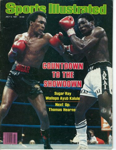 SUGAR RAY LEONARD vs AYUB KALULE SI MAGAZINE NO LABEL BOXING 7/6/81