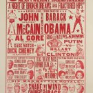 JOHN McCAIN vs BARACK OBAMA 8X10 PHOTO WRESTLING POSTER PICTURE HILLARY vs PUTIN