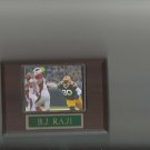 B J RAJI PLAQUE GREEN BAY PACKERS FOOTBALL NFL