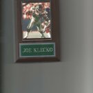 JOE KLECKO PLAQUE NEW YORK JETS NY FOOTBALL NFL
